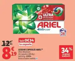 Auchan Supermarché ARIEL LESSIVE CAPSULES offre
