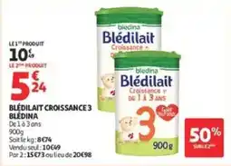Auchan Supermarché Blédilait Croissance 3 offre