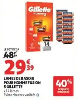 Auchan Supermarché Gillette Fusion 5 offre