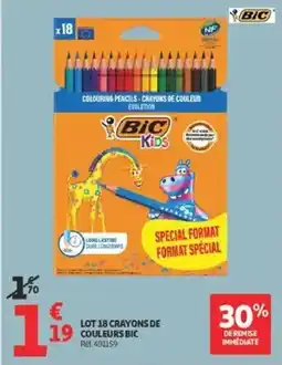 Auchan Supermarché BIC Crayons de couleur offre