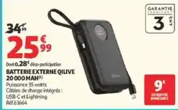 Auchan Supermarché QILIVE BATTERIE EXTERNE offre
