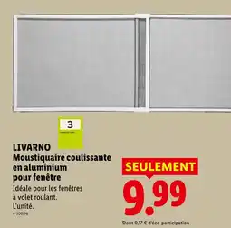 Lidl Livarno moustiquaire coulissante en aluminium pour fenêtre offre