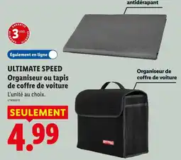 Lidl Ultimate speed organiseur ou tapis de coffre de voiture offre