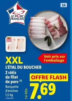 Lidl Le porc français 2 rôtis de filet de porc offre