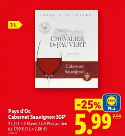 Lidl Pays d'oc cabernet sauvignon igp offre