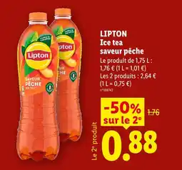 Lidl Lipton ice tea saveur pêche offre
