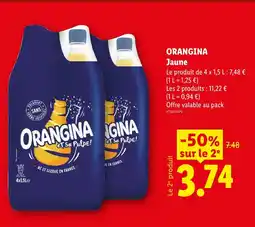 Lidl Orangina jaune offre
