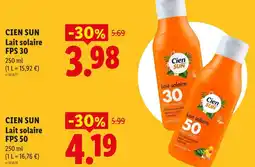 Lidl Cien sun lait solaire fps 30 offre