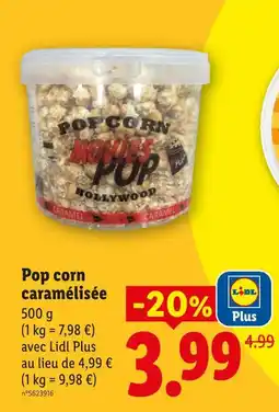 Lidl Pop corn caramélisée offre