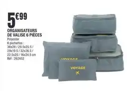 La Foir'Fouille Organisateurs de valise 6 pièces offre