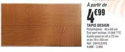 La Foir'Fouille Tapis design offre