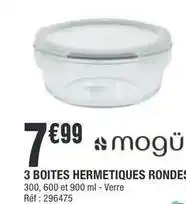La Foir'Fouille 3 boites hermetiques rondes offre
