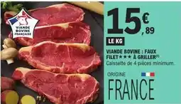 E.Leclerc Viande bovine: faux filet ★★★ à griller offre