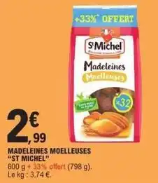 E.Leclerc St michel - madeleines moelleuses offre