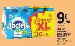 E.Leclerc Lactel - lait uht vitamine d demi-écrémé format xl offre