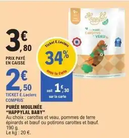E.Leclerc E.leclerc - purée moulinée offre
