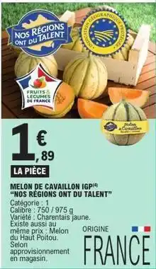 E.Leclerc Haut poitou - melon de cavaillon igp offre