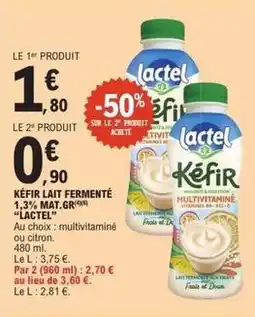 E.Leclerc Lactel - kefir lait fermante 1.3% mat. gr offre