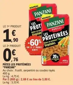 E.Leclerc Panzani - pâtes les protéinées offre