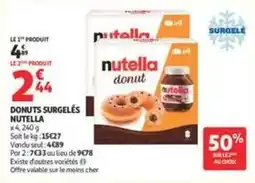 Auchan Supermarché Donuts - nutella surgelés offre