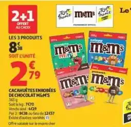 Auchan Supermarché M&m's - cacahuètes enrobées de chocolat offre