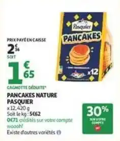 Auchan Supermarché Pasquier - pancakes nature offre