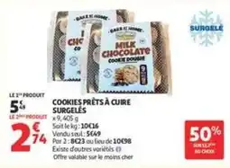 Auchan Supermarché Cookies prets à cuire surgelés offre