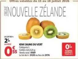 Auchan Supermarché Kiwi jaune ou vert offre