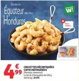 Auchan Supermarché Crevettes décortiquées cuites réfrigérées offre