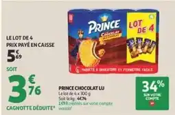 Auchan Supermarché Lu - prince chocolat offre