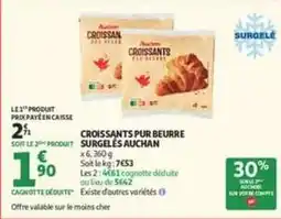 Auchan Supermarché Auchan - croissants pur beurre surgelés offre