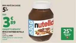 Auchan Supermarché Nutella - pâté en caisse offre