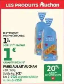 Auchan Supermarché Auchan - pains au lait offre
