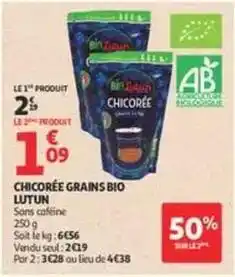 Auchan Supermarché Chicorée grains bio offre