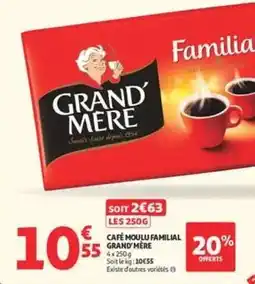 Auchan Supermarché Grand'mère - café moulu familial offre