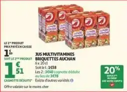 Auchan Supermarché Auchan - jus multivitamines briquettes offre