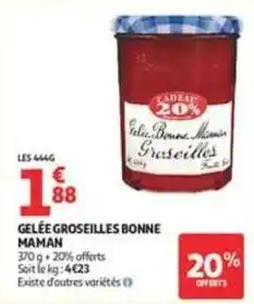 Auchan Supermarché Bonne maman - gelée groseilles offre