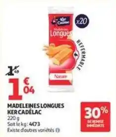 Auchan Supermarché Madeleines longues offre