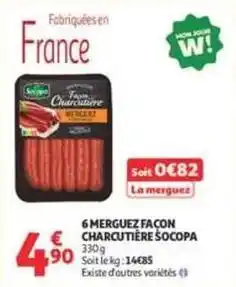 Auchan Supermarché Socopa - 6 merguez façon charcutière offre