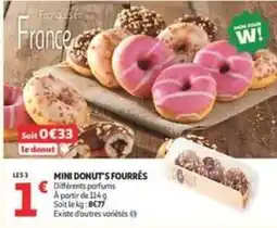 Auchan Supermarché Mini donut's fourres offre