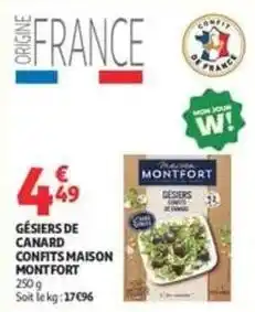 Auchan Supermarché Canard - gésiers de confits offre