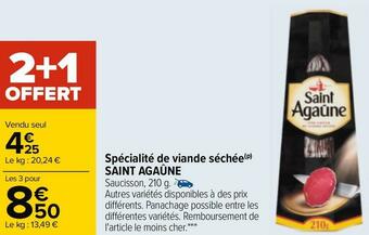 Carrefour Saint agaûne spécialité de viande séchée offre