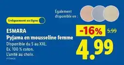 Lidl Esmara - pyjama en mousseline femme offre