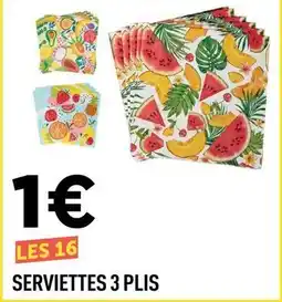 Centrakor Serviettes 3 plis offre