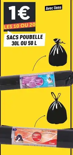 Centrakor Sacs poubelle 30l ou 50l offre