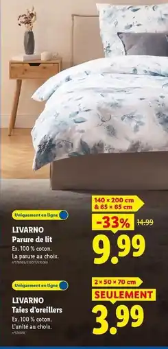 Lidl Livarno - parure de lit offre