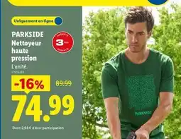 Lidl Parkside - nettoyeur haute pression offre