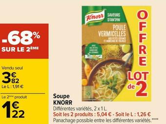 Carrefour Knorr soupe offre