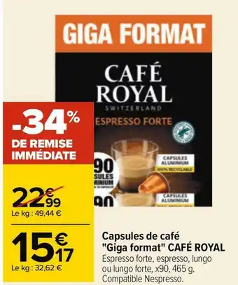 Carrefour Vico capsules de café chips "la gourmande" offre
