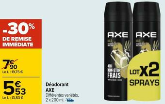 Carrefour Axe déodorant offre